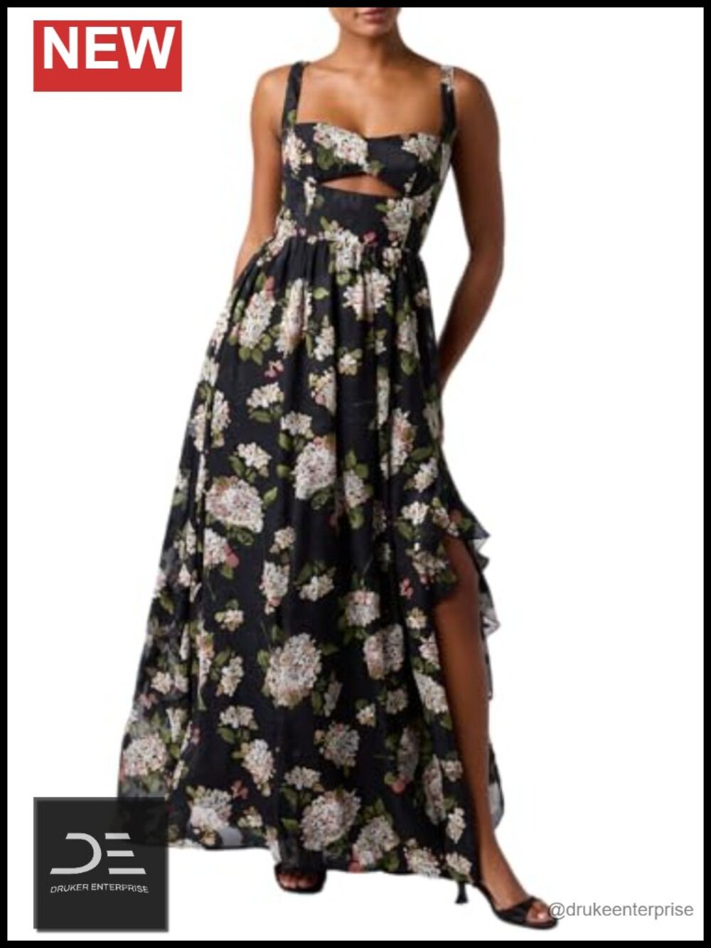 Lulus Morgana Cutout Floral Maxi Dress Formal Wedding